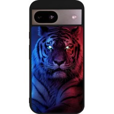 Google Pixel 8a Case Hülle - Silikon schwarz Tiger Blue Red