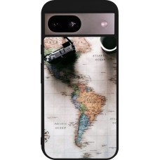 Google Pixel 8a Case Hülle - Silikon schwarz Travel 01