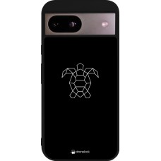 Google Pixel 8a Case Hülle - Silikon schwarz Turtles lines on black