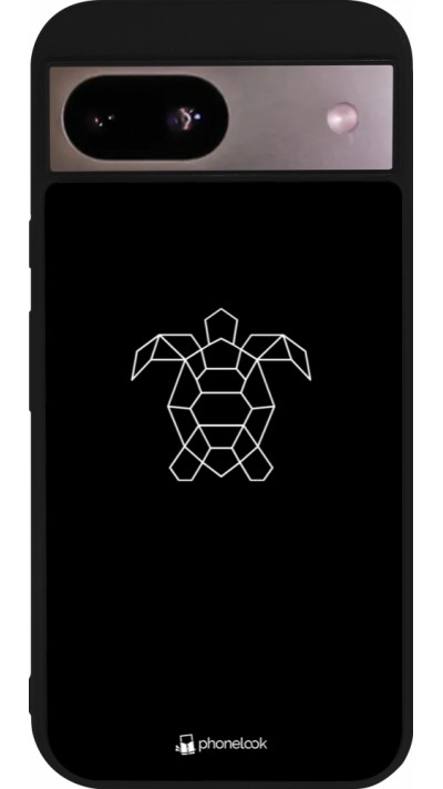 Google Pixel 8a Case Hülle - Silikon schwarz Turtles lines on black