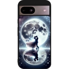 Google Pixel 8a Case Hülle - Silikon schwarz Valentin 2024 Liebe unter dem Mond