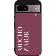 Google Pixel 8a Case Hülle - Silikon schwarz Valentine 2024 mucho amor rosado