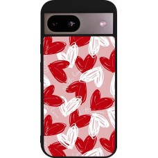 Google Pixel 8a Case Hülle - Silikon schwarz Valentine 2024 with love heart