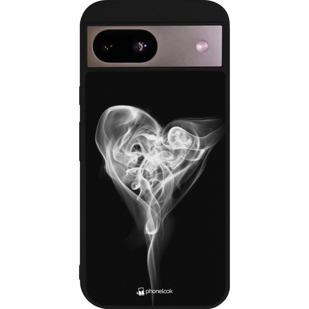 Google Pixel 8a Case Hülle - Silikon schwarz Valentine 2022 Black Smoke