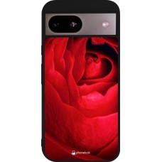 Google Pixel 8a Case Hülle - Silikon schwarz Valentine 2022 Rose