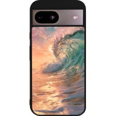 Google Pixel 8a Case Hülle - Silikon schwarz Wave Sunset