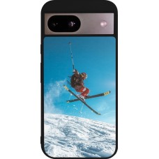 Google Pixel 8a Case Hülle - Silikon schwarz Winter 22 Ski Jump