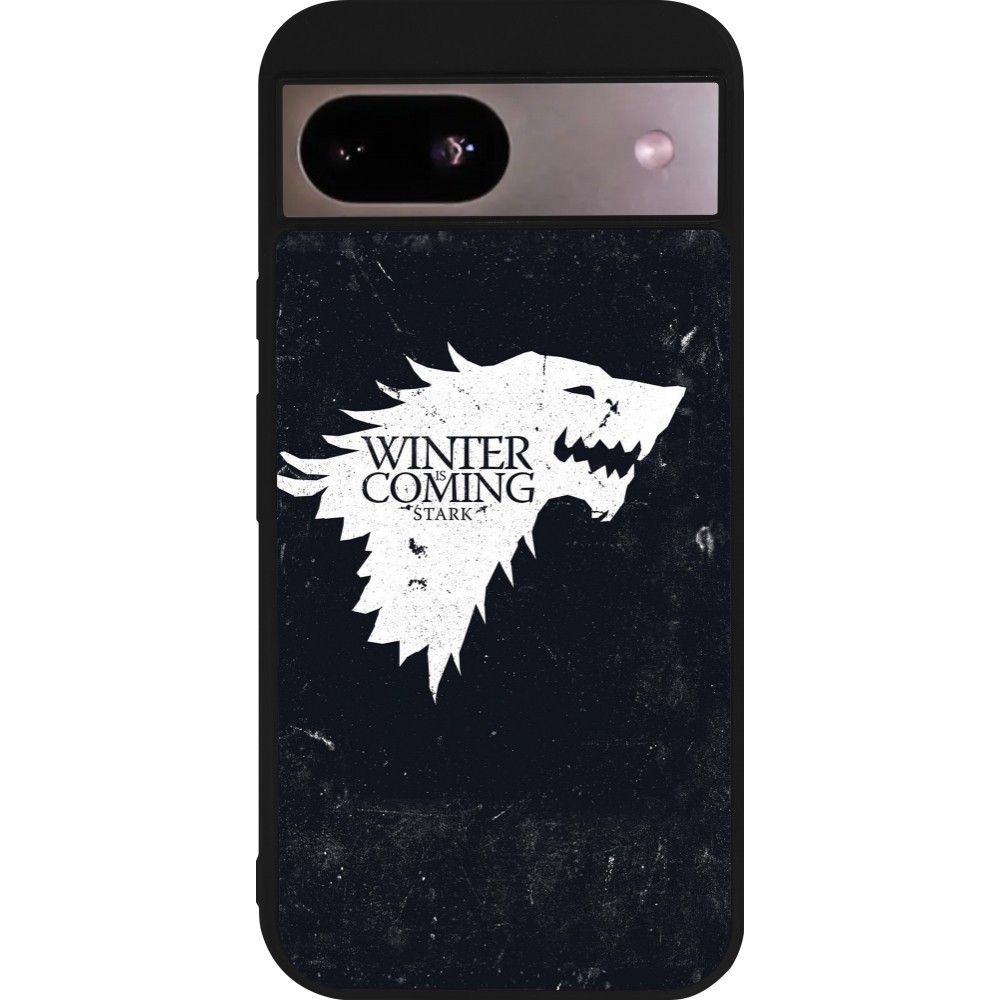 Google Pixel 8a Case Hülle - Silikon schwarz Winter is coming Stark