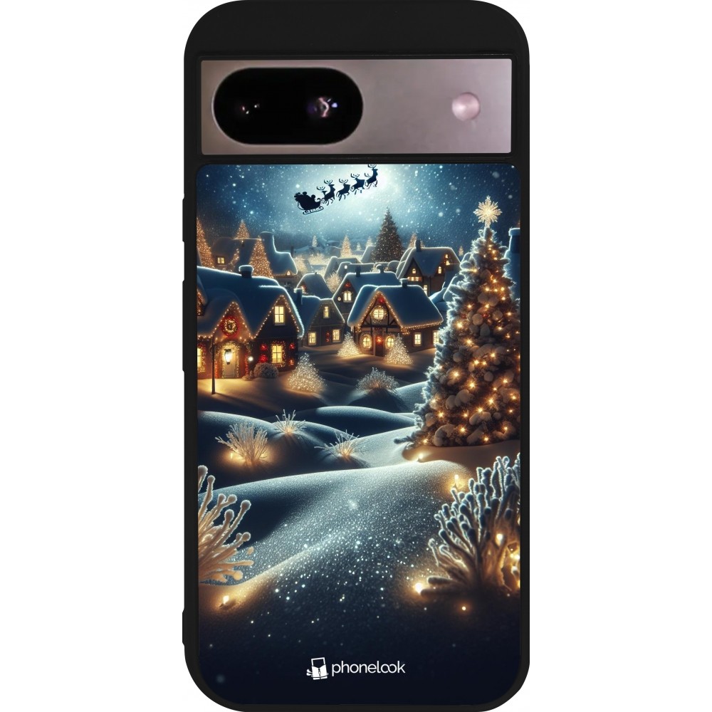 Google Pixel 8a Case Hülle - Silikon schwarz Weihnachten 2023 Weihnachten steht vor der Tür