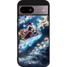 Google Pixel 8a Case Hülle - Silikon schwarz Weihnachten 2023 Verzauberter Weihnachtsmann