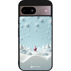 Google Pixel 8a Case Hülle - Silikon schwarz Weihnachten 2023 Kleiner Vater Schneeflocke