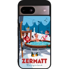 Google Pixel 8a Case Hülle - Silikon schwarz Zermatt Mountain Jacuzzi