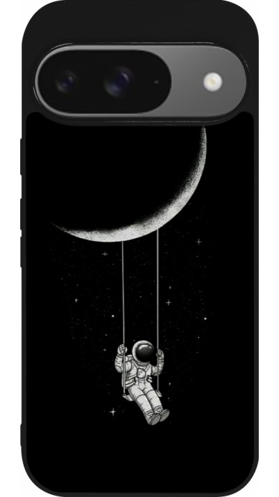 Google Pixel 9 / Pixel 9 Pro Case Hülle - Silikon schwarz Astro balançoire