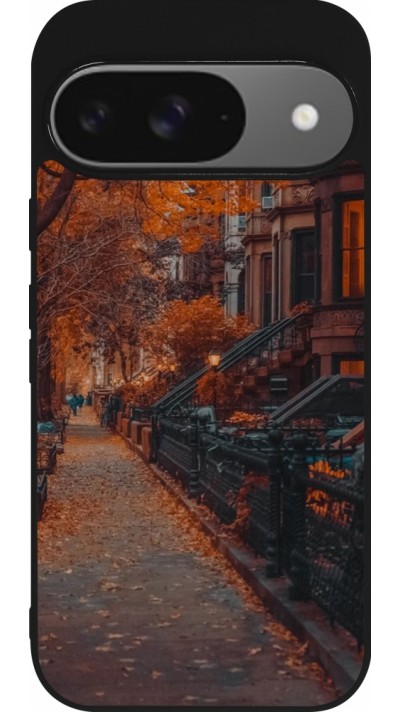 Google Pixel 9 / Pixel 9 Pro Case Hülle - Silikon schwarz Autumn 2024 city