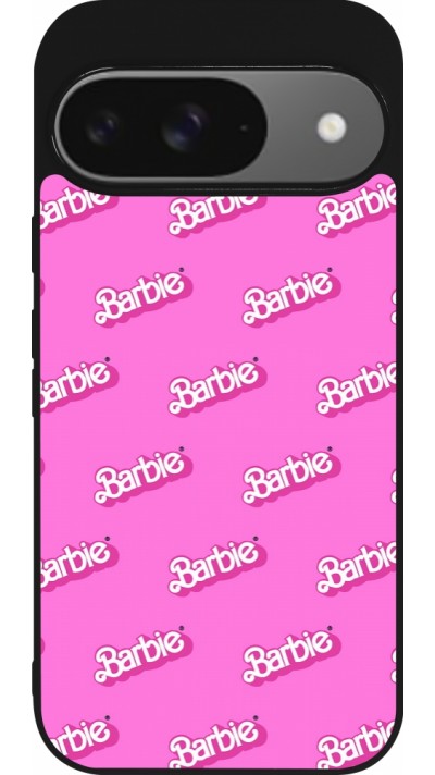 Google Pixel 9 / Pixel 9 Pro Case Hülle - Silikon schwarz Barbie Pattern