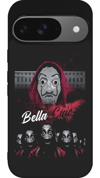 Google Pixel 9 / Pixel 9 Pro Case Hülle - Silikon schwarz Bella Ciao