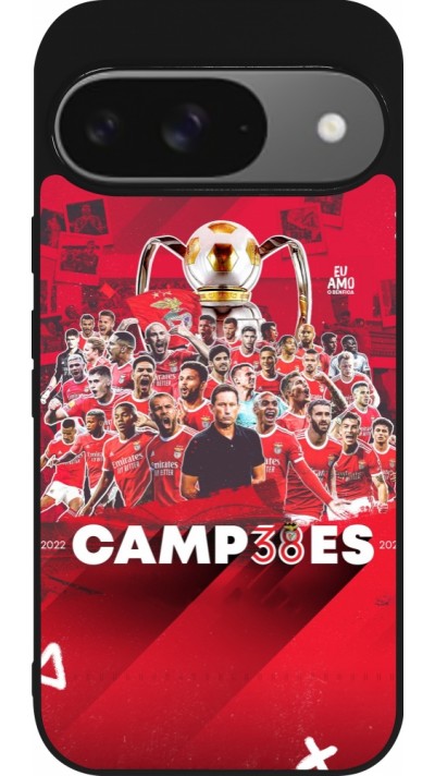 Google Pixel 9 / Pixel 9 Pro Case Hülle - Silikon schwarz Benfica Campeoes 2023