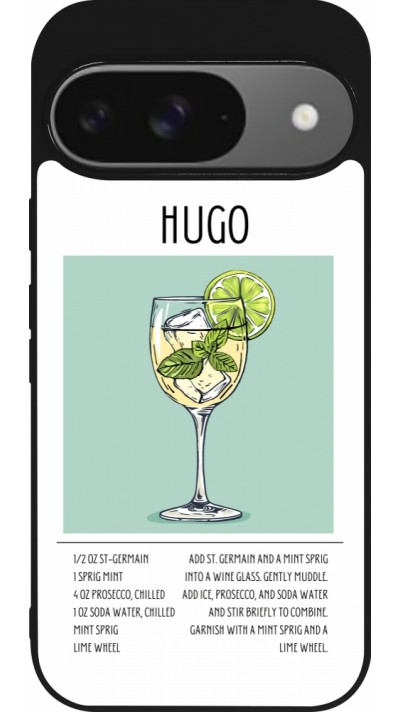 Google Pixel 9 / Pixel 9 Pro Case Hülle - Silikon schwarz Cocktail Rezept Hugo