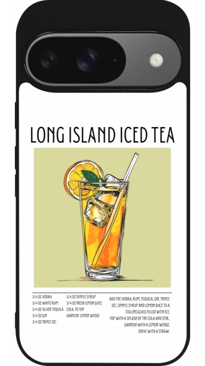 Google Pixel 9 / Pixel 9 Pro Case Hülle - Silikon schwarz Cocktail Rezept Long Island Ice Tea