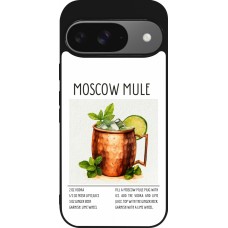 Google Pixel 9 / Pixel 9 Pro Case Hülle - Silikon schwarz Cocktail Rezept Moscow Mule