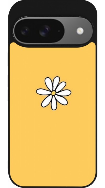 Google Pixel 9 / Pixel 9 Pro Case Hülle - Silikon schwarz Easter 2023 daisy