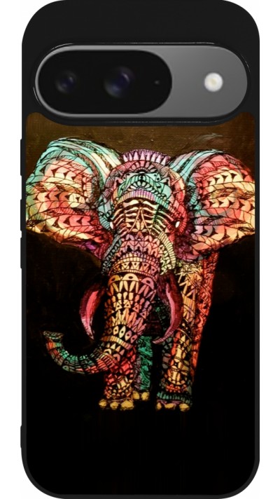 Google Pixel 9 / Pixel 9 Pro Case Hülle - Silikon schwarz Elephant 02