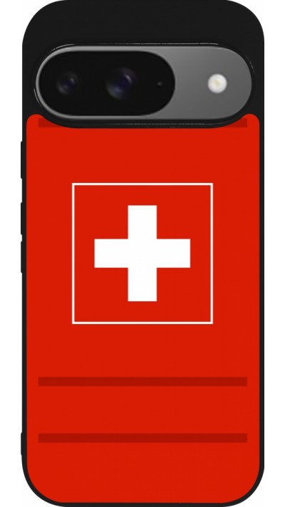 Google Pixel 9 / Pixel 9 Pro Case Hülle - Silikon schwarz Euro 2020 Switzerland