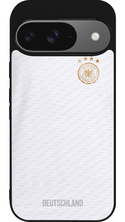 Google Pixel 9 / Pixel 9 Pro Case Hülle - Silikon schwarz Deutschland 2022 personalisierbares Fußballtrikot