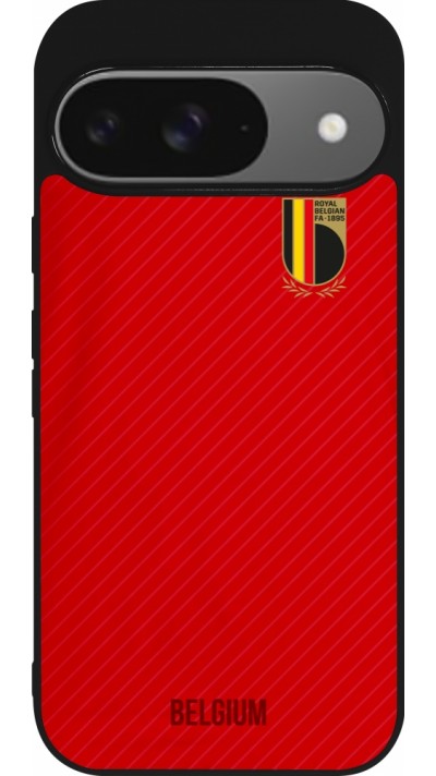 Google Pixel 9 / Pixel 9 Pro Case Hülle - Silikon schwarz Belgien 2022 personalisierbares Fußballtrikot