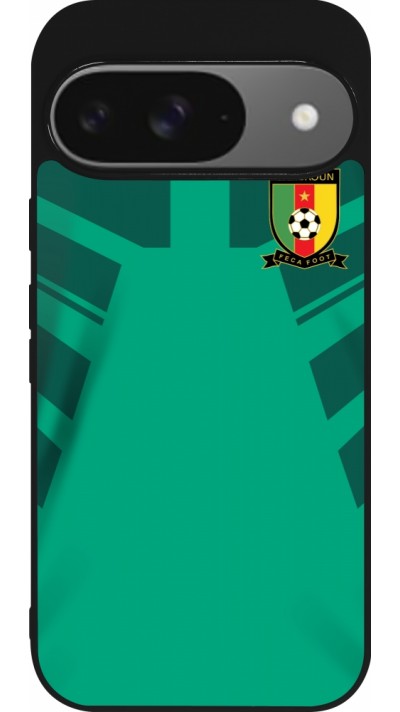 Google Pixel 9 / Pixel 9 Pro Case Hülle - Silikon schwarz Kamerun 2022 personalisierbares Fussballtrikot