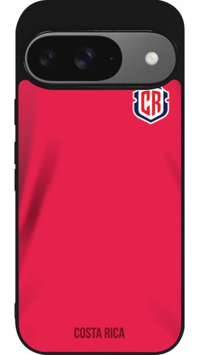 Google Pixel 9 / Pixel 9 Pro Case Hülle - Silikon schwarz Costa Rica 2022 personalisierbares Fussballtrikot