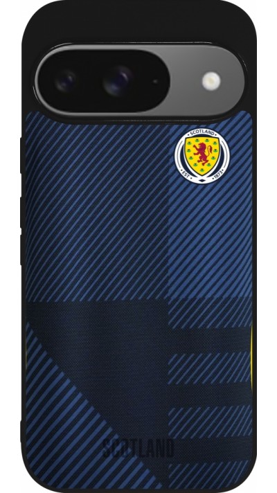 Google Pixel 9 / Pixel 9 Pro Case Hülle - Silikon schwarz Schottland personalisierbares Fussballtrikot