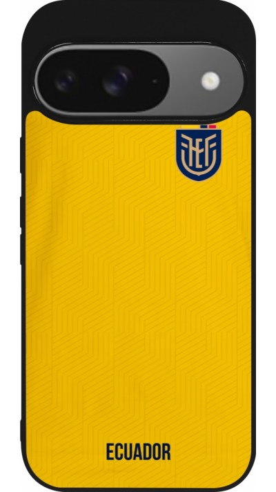 Google Pixel 9 / Pixel 9 Pro Case Hülle - Silikon schwarz Ecuador 2022 Fußballtrikot