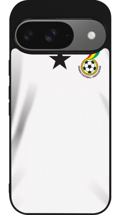 Google Pixel 9 / Pixel 9 Pro Case Hülle - Silikon schwarz Ghana 2022 personalisierbares Fussballtrikot