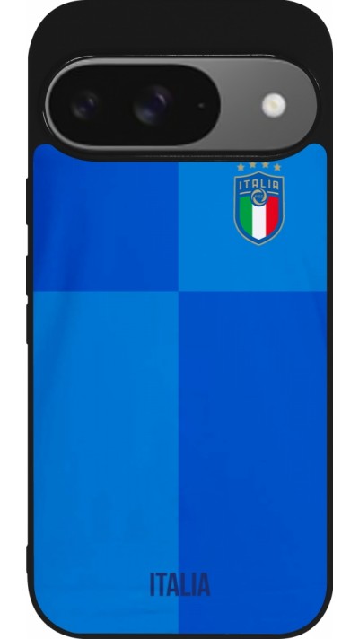 Google Pixel 9 / Pixel 9 Pro Case Hülle - Silikon schwarz Italien 2022 personalisierbares Fußballtrikot