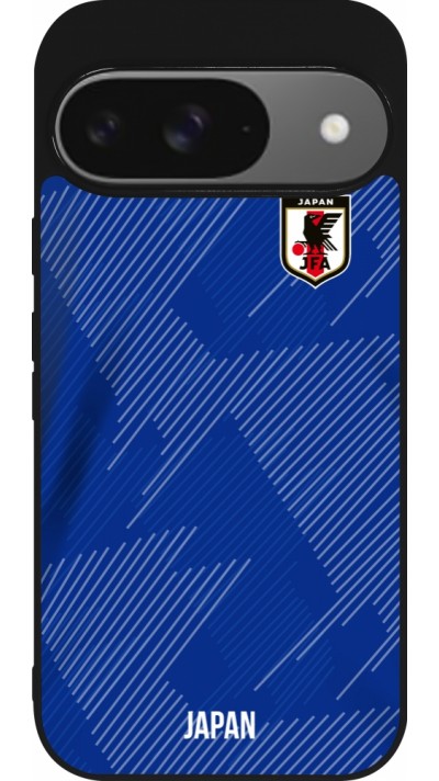 Google Pixel 9 / Pixel 9 Pro Case Hülle - Silikon schwarz Japan 2022 personalisierbares Fussballtrikot