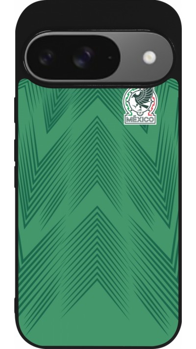 Google Pixel 9 / Pixel 9 Pro Case Hülle - Silikon schwarz Mexiko 2022 personalisierbares Fussballtrikot