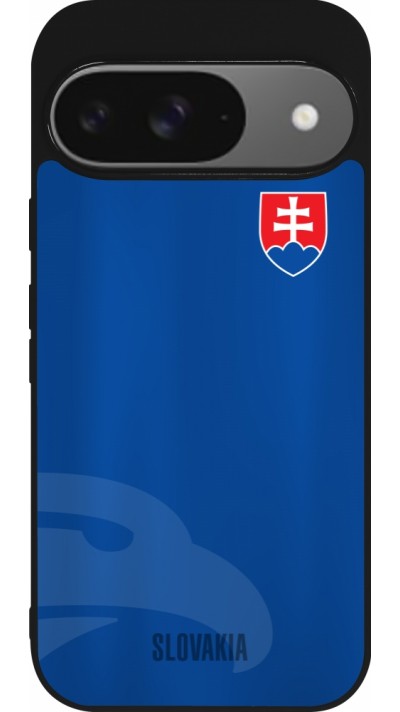 Google Pixel 9 / Pixel 9 Pro Case Hülle - Silikon schwarz Fussballtrikot Slowakei