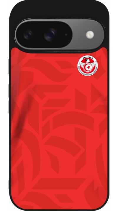 Google Pixel 9 / Pixel 9 Pro Case Hülle - Silikon schwarz Tunesien 2022 personalisierbares Fussballtrikot