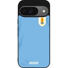 Google Pixel 9 / Pixel 9 Pro Case Hülle - Silikon schwarz Uruguay 2022 personalisierbares Fussballtrikot