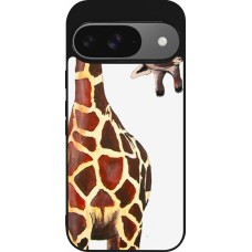 Google Pixel 9 / Pixel 9 Pro Case Hülle - Silikon schwarz Giraffe Fit