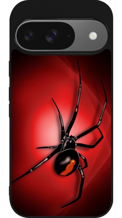 Google Pixel 9 / Pixel 9 Pro Case Hülle - Silikon schwarz Halloween 2023 spider black widow