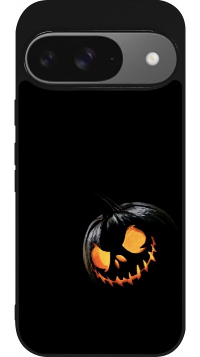 Google Pixel 9 / Pixel 9 Pro Case Hülle - Silikon schwarz Halloween 2023 discreet pumpkin