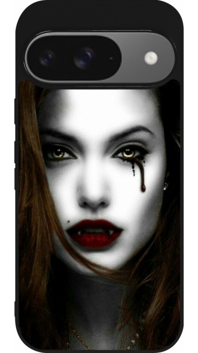 Google Pixel 9 / Pixel 9 Pro Case Hülle - Silikon schwarz Halloween 2023 gothic vampire