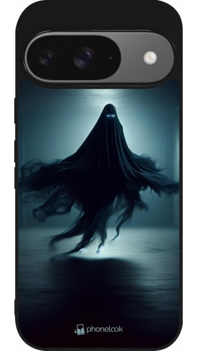 Google Pixel 9 / Pixel 9 Pro Case Hülle - Silikon schwarz Halloween 2024 Spektraler Schatten