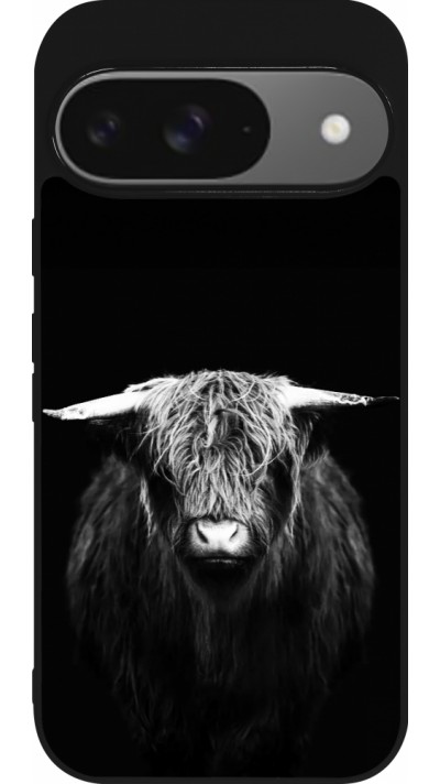 Google Pixel 9 / Pixel 9 Pro Case Hülle - Silikon schwarz Highland calf black