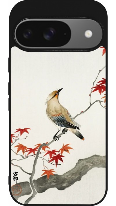 Google Pixel 9 / Pixel 9 Pro Case Hülle - Silikon schwarz Japanese Bird