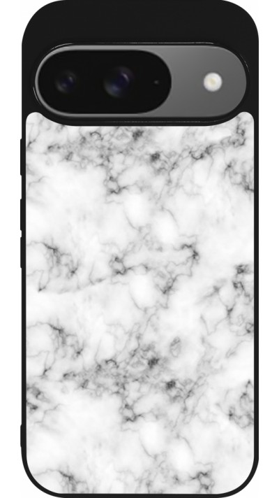 Google Pixel 9 / Pixel 9 Pro Case Hülle - Silikon schwarz Marble 01