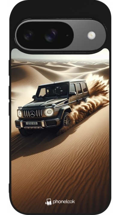 Google Pixel 9 / Pixel 9 Pro Case Hülle - Silikon schwarz Mercedes G Drift Wueste