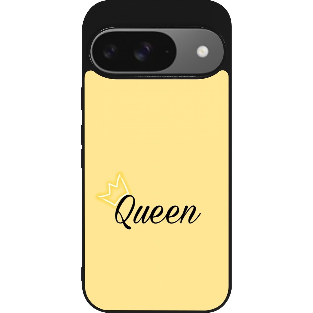 Google Pixel 9 / Pixel 9 Pro Case Hülle - Silikon schwarz Mom 2024 Queen